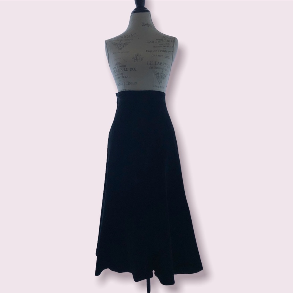 Vintage Suede Genuine Leather Maxi Neiman Marcus Maxima Skirt